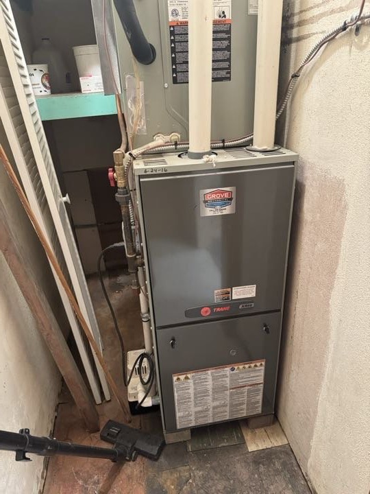 2016 Trane furnace installed by Grove Mechanical in Suite A